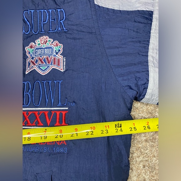 Vintage Logo 7 90’s Super Bowl XXVII Cowboys vs Bills Puffer Jacket Men Sz Large - Picture 5 of 14
